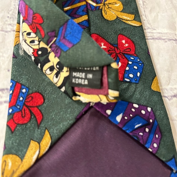 DISNEY MICKEY UNLIMITED VINTAGE MADE IN KOREA CHRISTMAS TIE - Picture 5 of 7